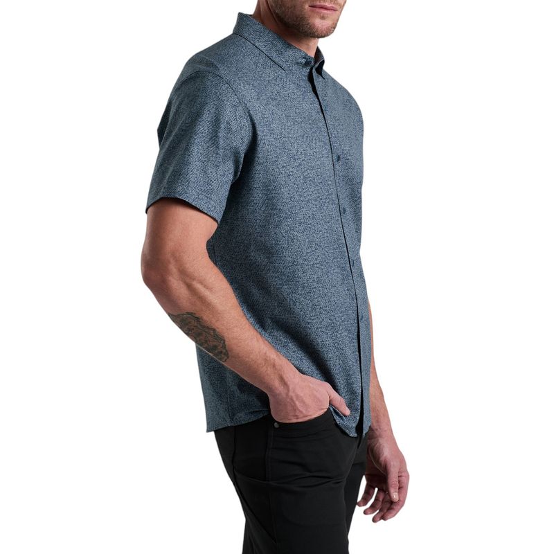 KUHL-Breeze-Short-Sleeve-Shirt---Men-s-Blue-Gravel