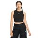 Nike Sportswear Chill Knit Tight Cropped Mini-Rib Tank Top - Women's Black / Sail