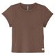 Vuori Short Sleeve Halo Baby Tee - Women's Chocolate Milk Heather
