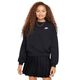Nike Sportswear Club Fleece Boxy Crew-Neck Sweatshirt - Girls' Black / White