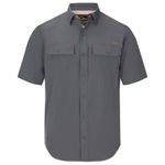 Drake Waterfowl Lake Shore Performance Short Sleeve Shirt - Men's Castlerock Grey
