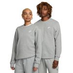 Nike-Club-Fleece-Crew---Men-s--Dark-Grey-Heather---White