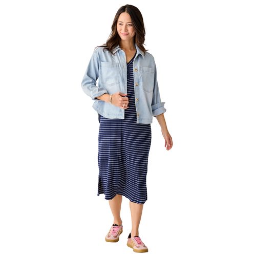Carve Designs Flora Denim Shacket  - Women's