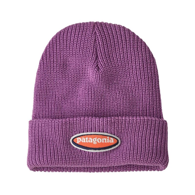 Patagonia Logo Beanie - Youth Oval Logo / Brisk Purple