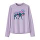 Patagonia Long-Sleeved Capilene Silkweight T-Shirt - Kids' Fitz Roy Moose / Foxglove Purple