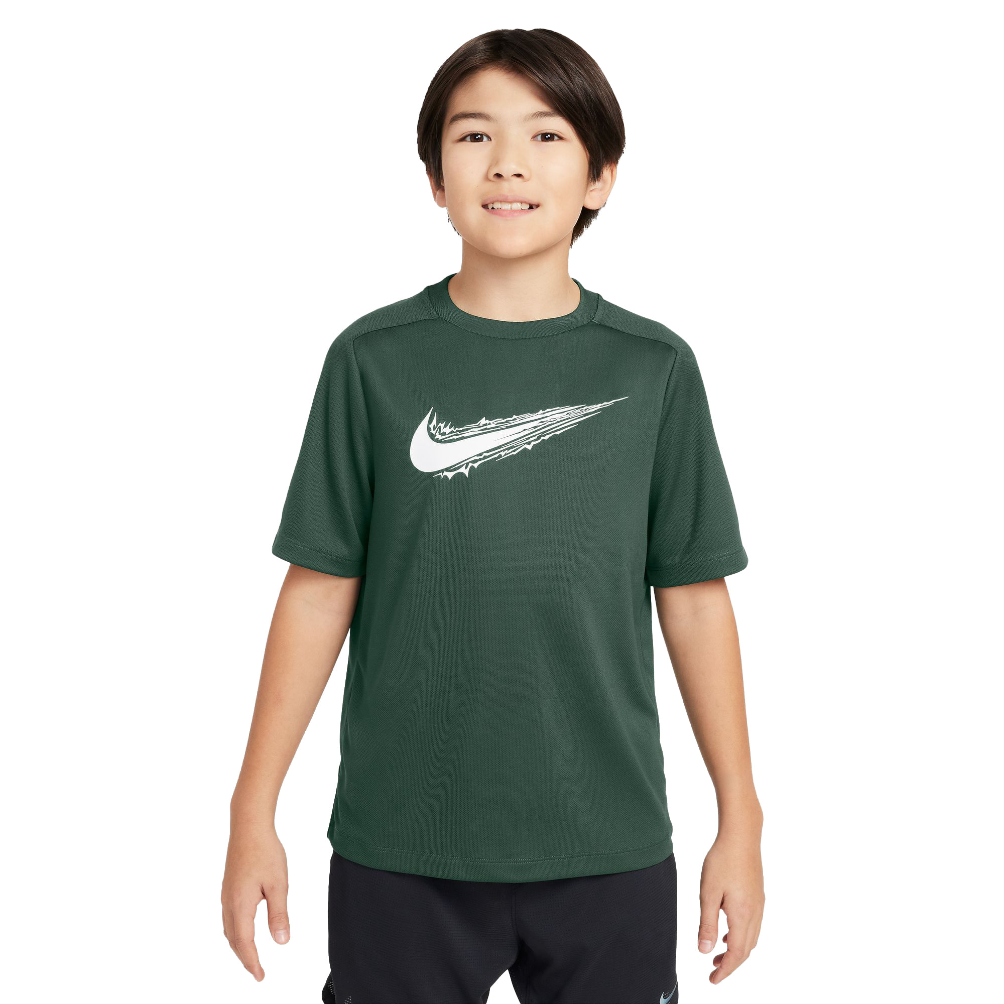 Nike Multi Dri-FIT Short Sleeve Top - Boys' Fir / White
