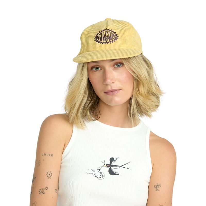 VOLCOM-W-FULL-STONE-DAD-HAT-Dust-Yellow