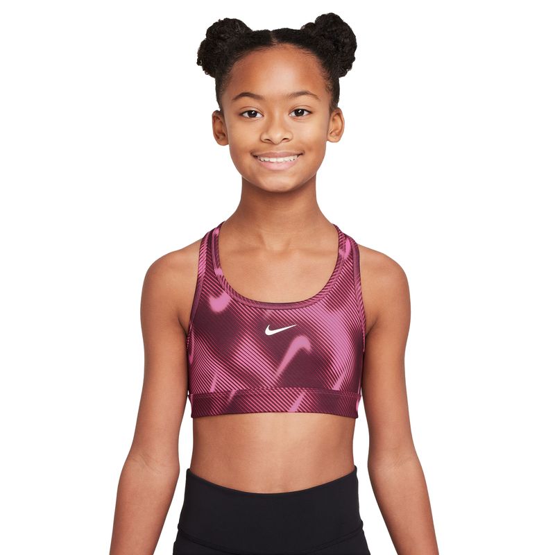 Nike NP Swish VNR Sport Bra - Girls' Sweet Beet / White