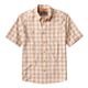 Orvis Tech Chambray Short-Sleeved Plaid Work Shirt - Men's Snow / Shitake