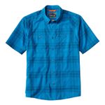 Orvis-Tech-Chambray-Short-Sleeved-Plaid-Work-Shirt---Men-s-Navy---Pacific-Blue