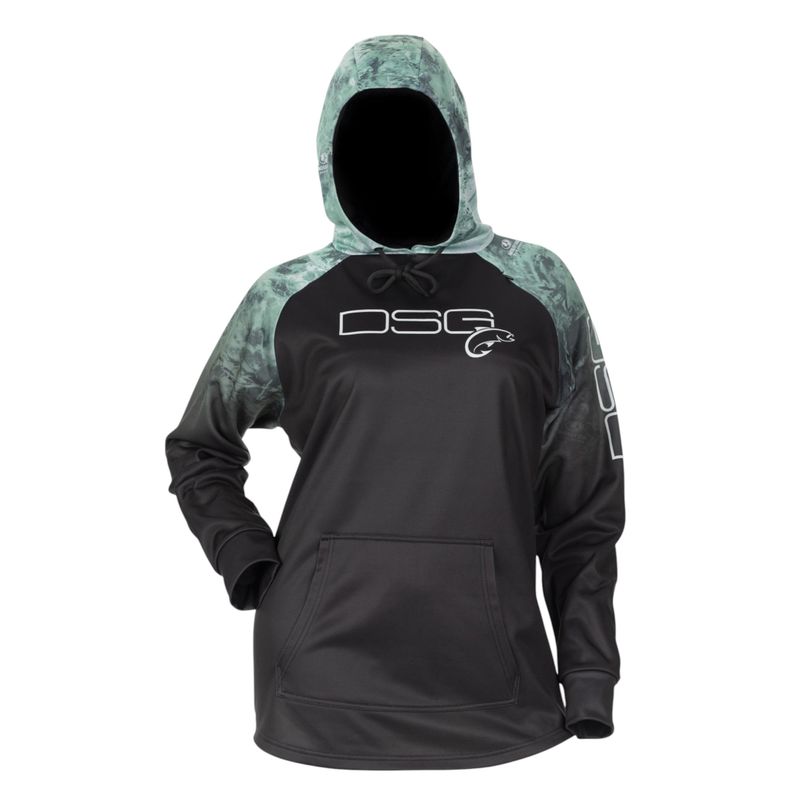 DSG-Outerwear-Starr-UPF-50--Technical-Hoodie---Women-s-Dark-Charcoal---Mossy-Oak-Wakeform-Bowspray