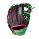 WILSON GLOVE A2000 SUMMER 2025 1786 Black / Neon Green SuperSkin / Black SuperSkin / Flamingo Pink