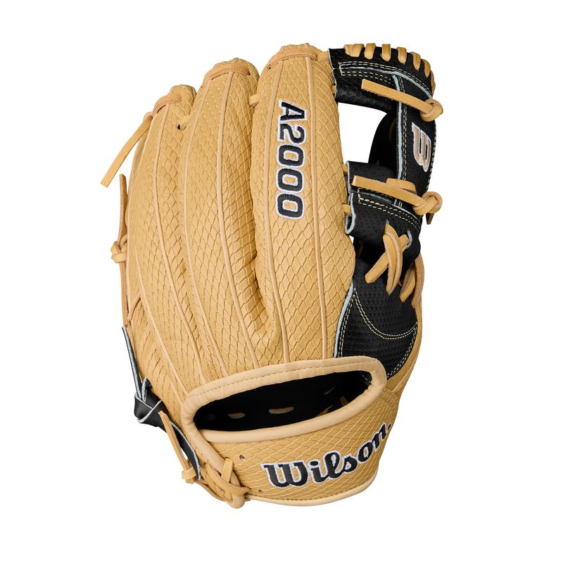 WILSON-GLOVE-A2000-SUMMER-2025-KBH13-Blonde---Blonde-SuperSnakeSkin---Black---Wilson-Yellow