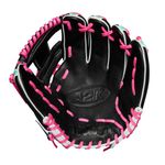 WILSON-GLOVE-A2K-SUMMER-2025-1720-Black---Seafoam-SuperSnakeSkin---Flamingo-Pink