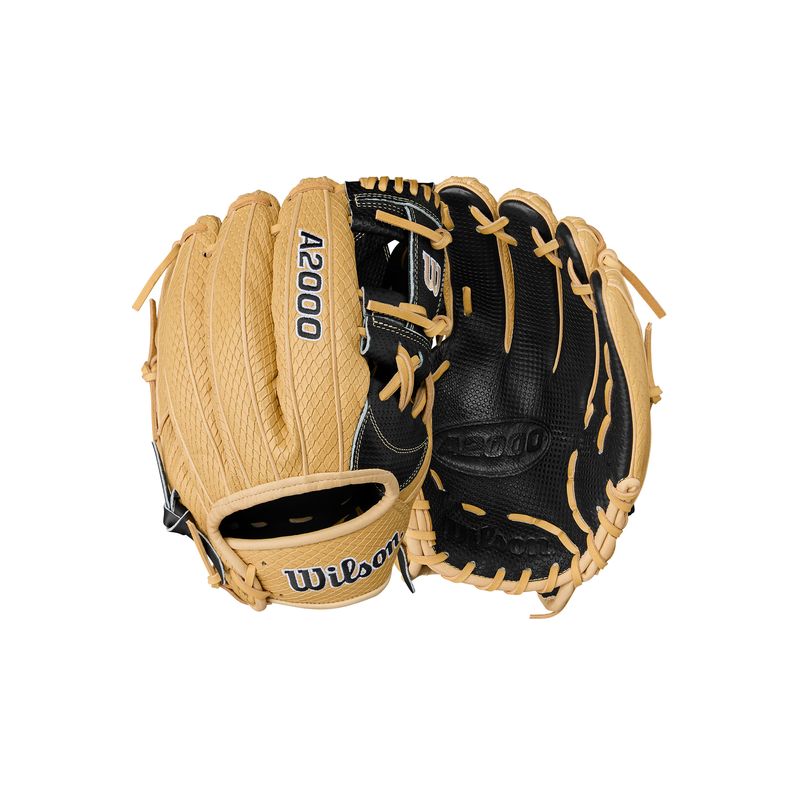 WILSON-GLOVE-A2000-SUMMER-2025-KBH13-Blonde---Blonde-SuperSnakeSkin---Black---Wilson-Yellow