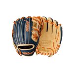 WILSON-GLOVE-A2000-SUMMER-2025-JA27-Navy---Navy-SuperSnakeSkin---Blonde---Orange