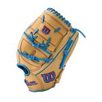 WILSON-GLOVE-A2000-SUMMER-2025-B125-Blonde---Sky-Blue---Red