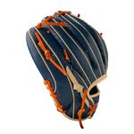 WILSON-GLOVE-A2000-SUMMER-2025-JA27-Navy---Navy-SuperSnakeSkin---Blonde---Orange
