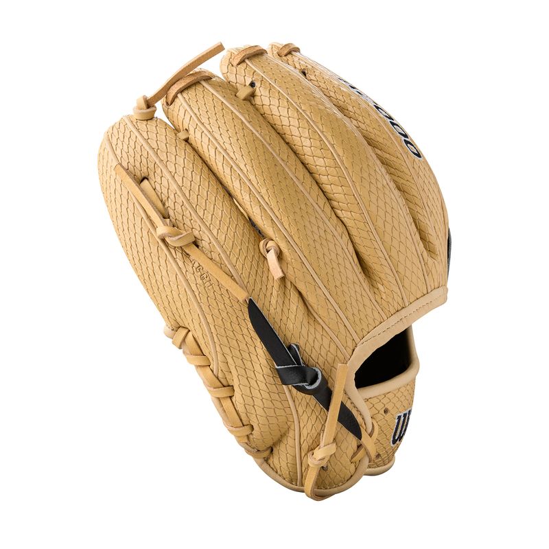 WILSON-GLOVE-A2000-SUMMER-2025-KBH13-Blonde---Blonde-SuperSnakeSkin---Black---Wilson-Yellow