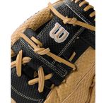 WILSON-GLOVE-A2000-SUMMER-2025-KBH13-Blonde---Blonde-SuperSnakeSkin---Black---Wilson-Yellow