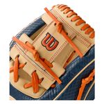 WILSON-GLOVE-A2000-SUMMER-2025-JA27-Navy---Navy-SuperSnakeSkin---Blonde---Orange