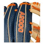 WILSON-GLOVE-A2000-SUMMER-2025-JA27-Navy---Navy-SuperSnakeSkin---Blonde---Orange