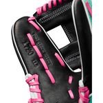 WILSON-GLOVE-A2K-SUMMER-2025-1720-Black---Seafoam-SuperSnakeSkin---Flamingo-Pink