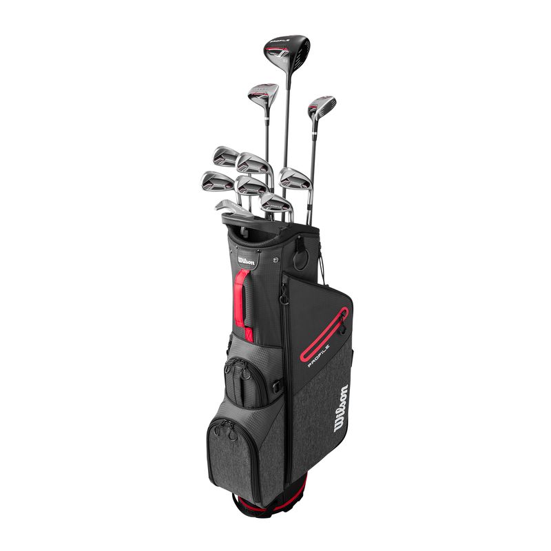 Wilson-Profile-Complete-Golf-Club-Stand-Bag-Set---Men-s-Black---Red