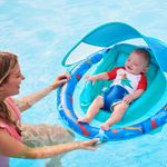 SwimWays-Inflatable-Spring-Float-with-Canopy---Infant-Shark