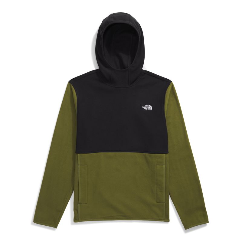The-North-Face-Glacier-Fleece-Pullover---Men-s-Forest-Olive---TNF-Black