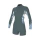 O'neill Bahia 2mm Back Zip Long Sleeve Spring Wetsuit - Women's Shade / Palmento Tropical / Faded Denim