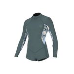 O'Neill Bahia 2mm Back Zip Long Sleeve Spring Wetsuit - Girls Shade / Palmento Tropical / Faded Denim
