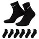 Nike Everyday Cushioned Training Ankle Sock Black / White