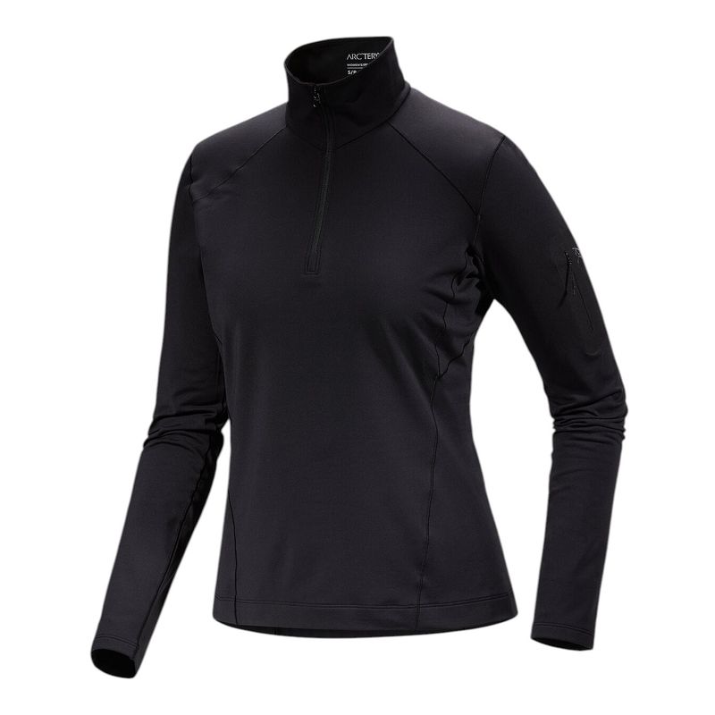 Arc-teryx-Rho-Zip-Neck-Base-Layer-Top---Women-s-BLACK