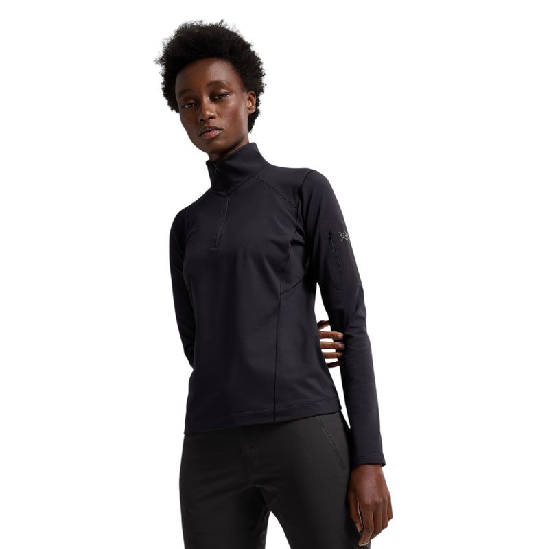 Arc-teryx-Rho-Zip-Neck-Base-Layer-Top---Women-s-BLACK