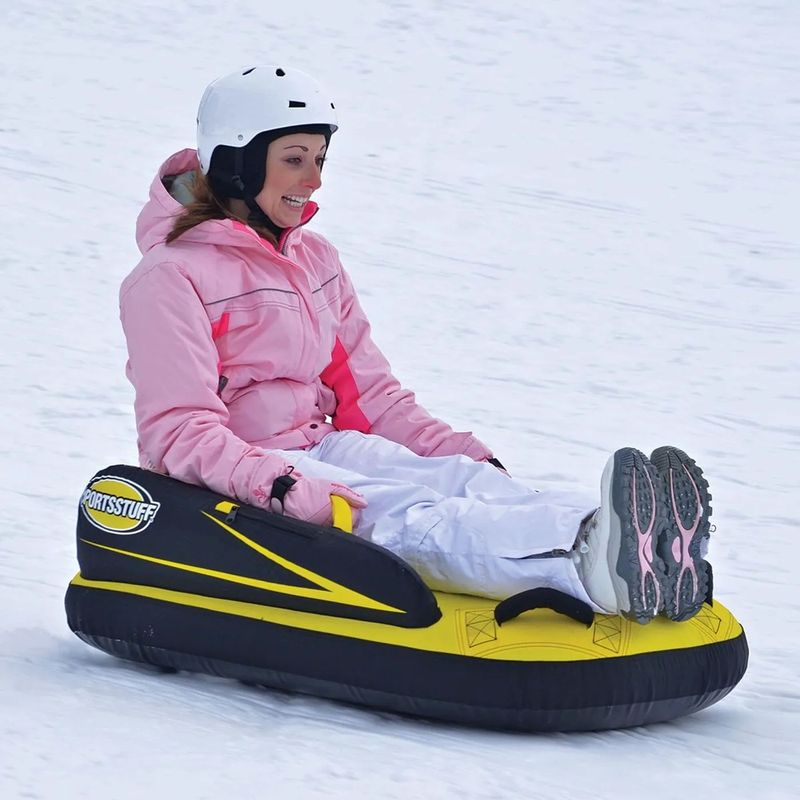 Airhead-Sportsstuff-Kwik-Tek-Descender-Snow-Sled-Tube-Descender---Yellow---Black