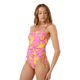 Roxy Island Time Lace Up Side Cheeky One Piece - Women's Golden Rod