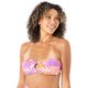 Roxy Bell Botttom Blooms Ring Bandeau Top - Women's Lilac Multi