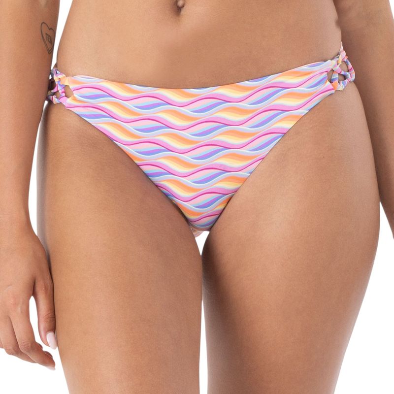 ROXY-W-HIGH-TIDE-HIPSTER-LACE-FULL-BOTTOM-Pink-Combo