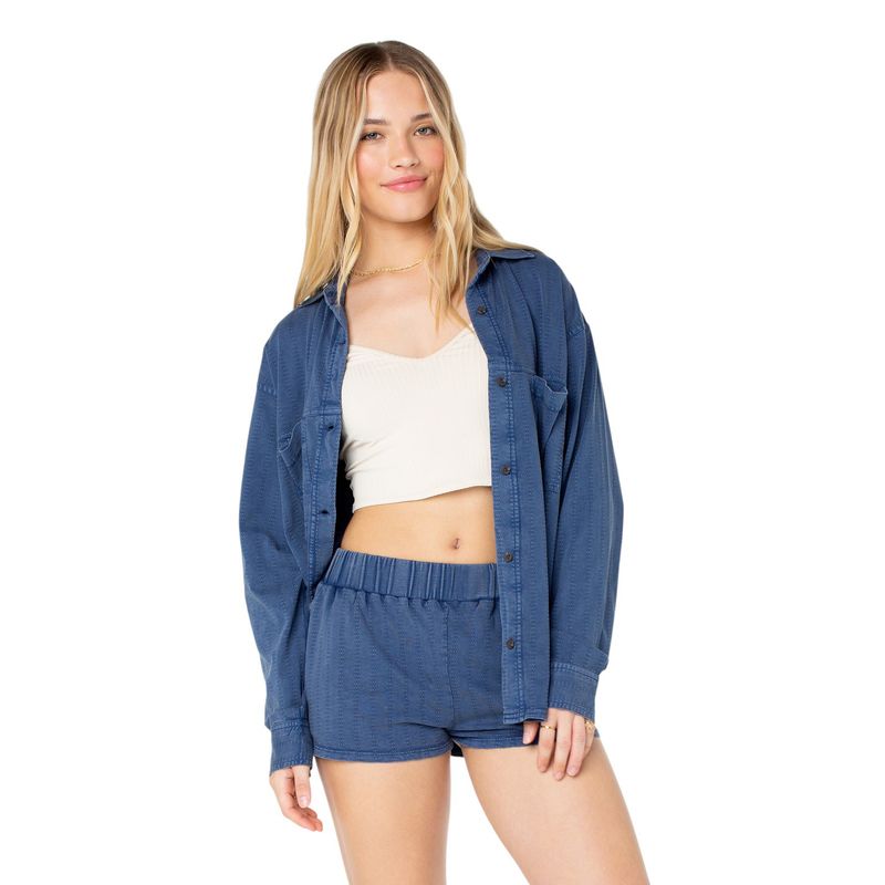 Roxy-Sandpiper-Button-Up-Top---Women-s-Sargasso-Sea-Solid