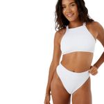 ROXY-W-RIB-ROXY-LOVE-BANDED-HIGH-WAIST-CHEEKY-BOTTOM-White