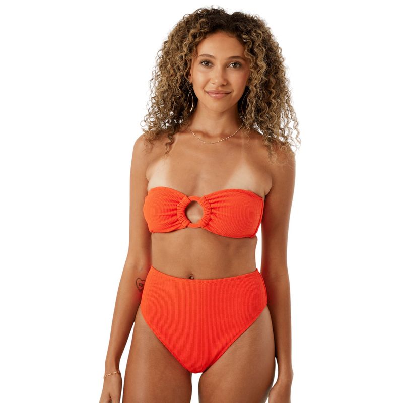 Roxy-Aruba-High-Waist-Mod-Bikini-Bottom---Women-s-Red