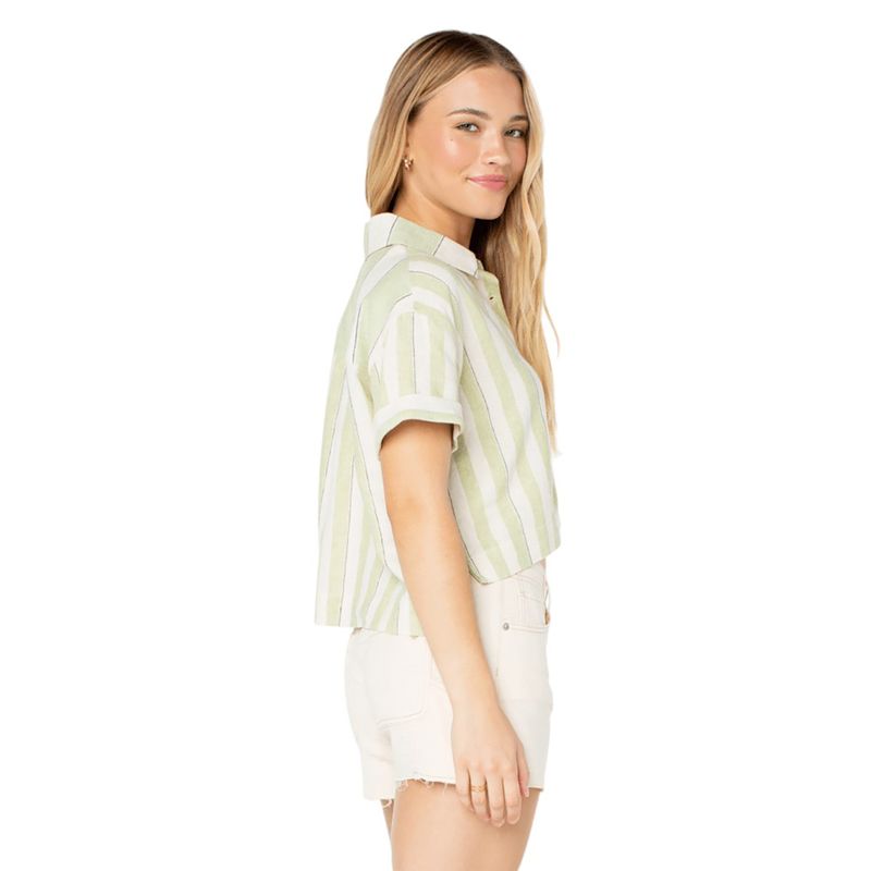 Roxy-Kula-Camp-Shirt---Women-s-Tarragon-Horizon-Stripe