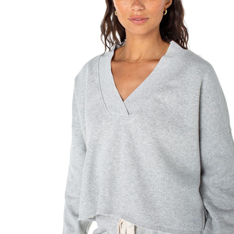 Roxy Lowland Top - Women's Heather Grey Solid