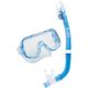 TUSA Mini-Kleio Youth Dry Combo Snorkel Clear Blue