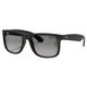 Ray-Ban Justin Sunglasses Rubber Black / Light Grey Gradient / Dark Grey