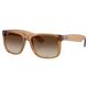 Ray-Ban Justin Sunglasses Rubber Beige / Gradient Brown