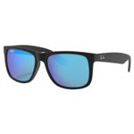 Ray-Ban-Justin-Sunglasses-Matte-Black---Blue