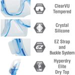 TUSA-Mini-Kleio-Youth-Dry-Combo-Snorkel-Clear-Blue
