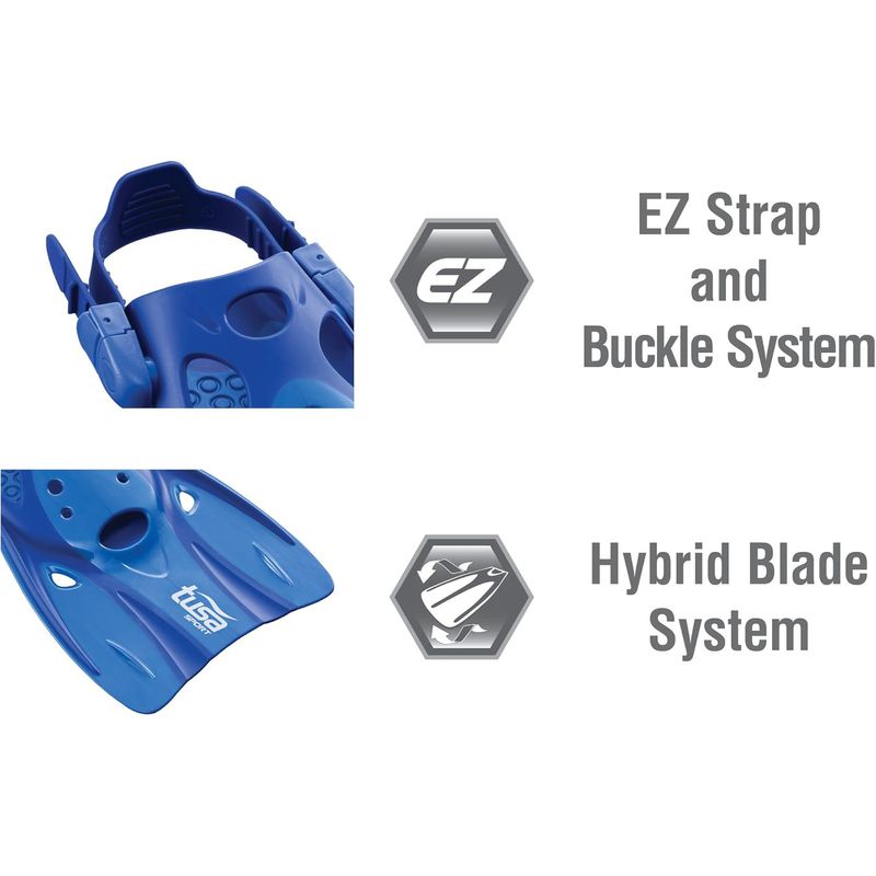 TUSA-Mini-Kleio-Hyperdry-Youth-Travel-Snorkel-Set-Clear-Blue